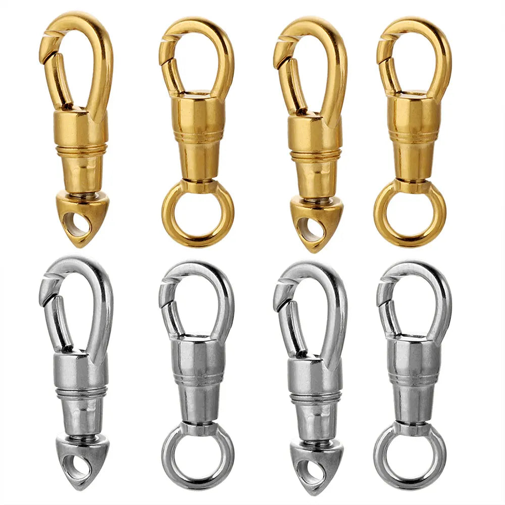 2pcs/lot Stainless Steel Bag Key Chain Hook Clasps Lobster Clasp Hooks Connectors for DIY Jewelry Making Supplies Accessories