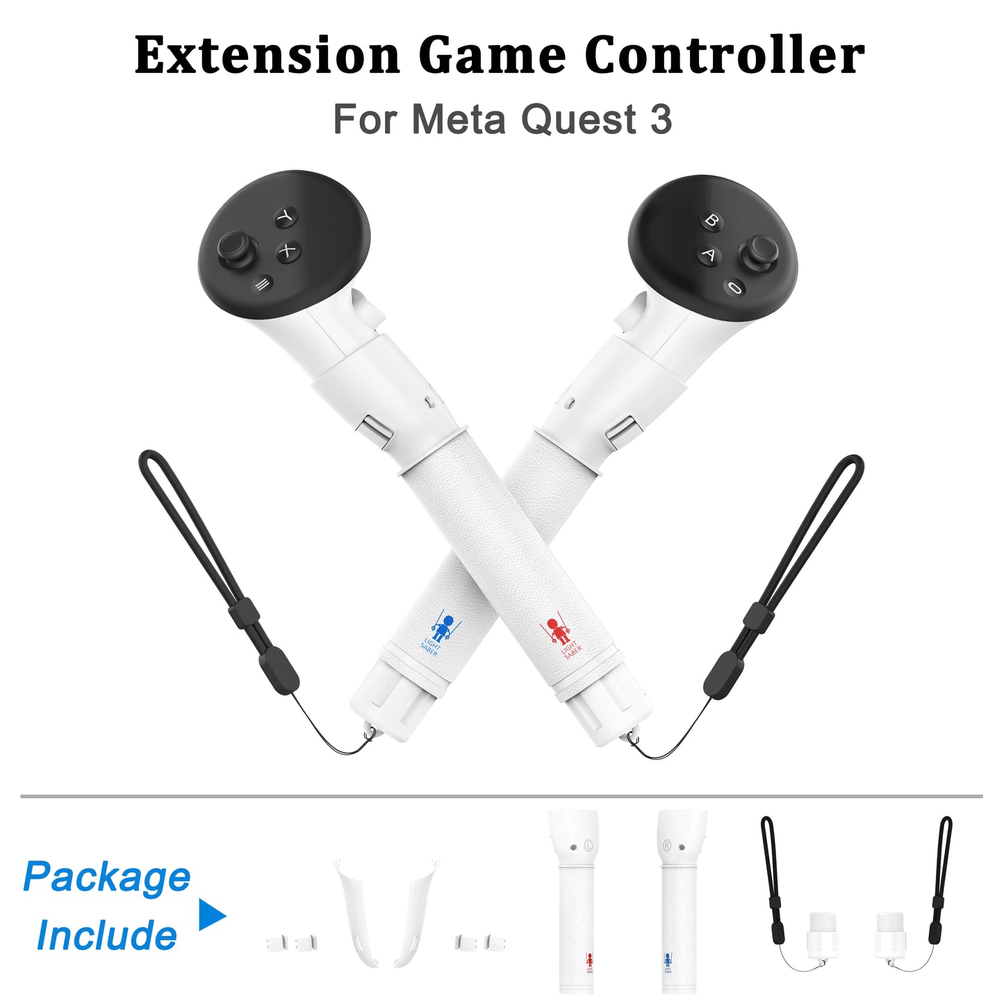 Controller Extensions VR Gorilla Long Arms Grips for Meta Quest 2/3/3S Saber Golf Club Baseball, Enhance VR Game Experience ﻿