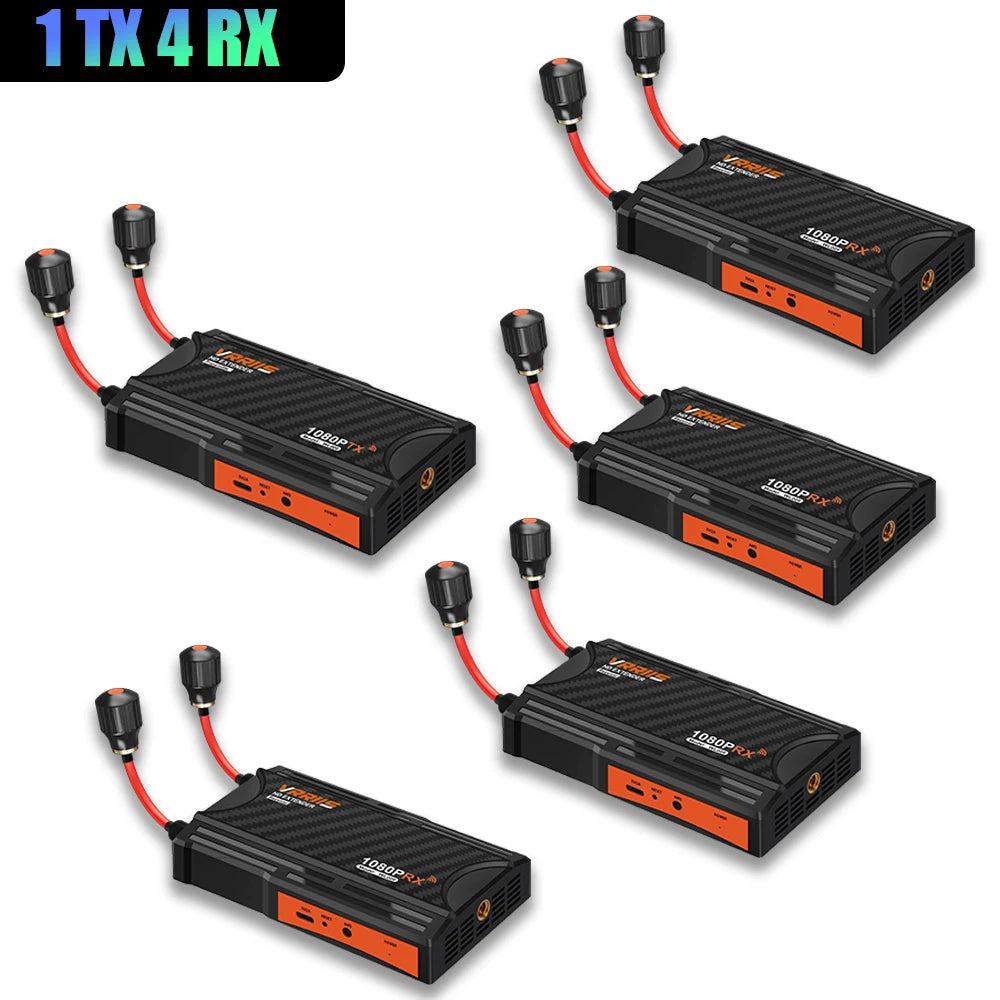 Vrriis Wireless Video Transmitter and Receiver 5.8Ghz HDMI Extender 300 Meter for Streaming TV Box to Laptop to TV Projector