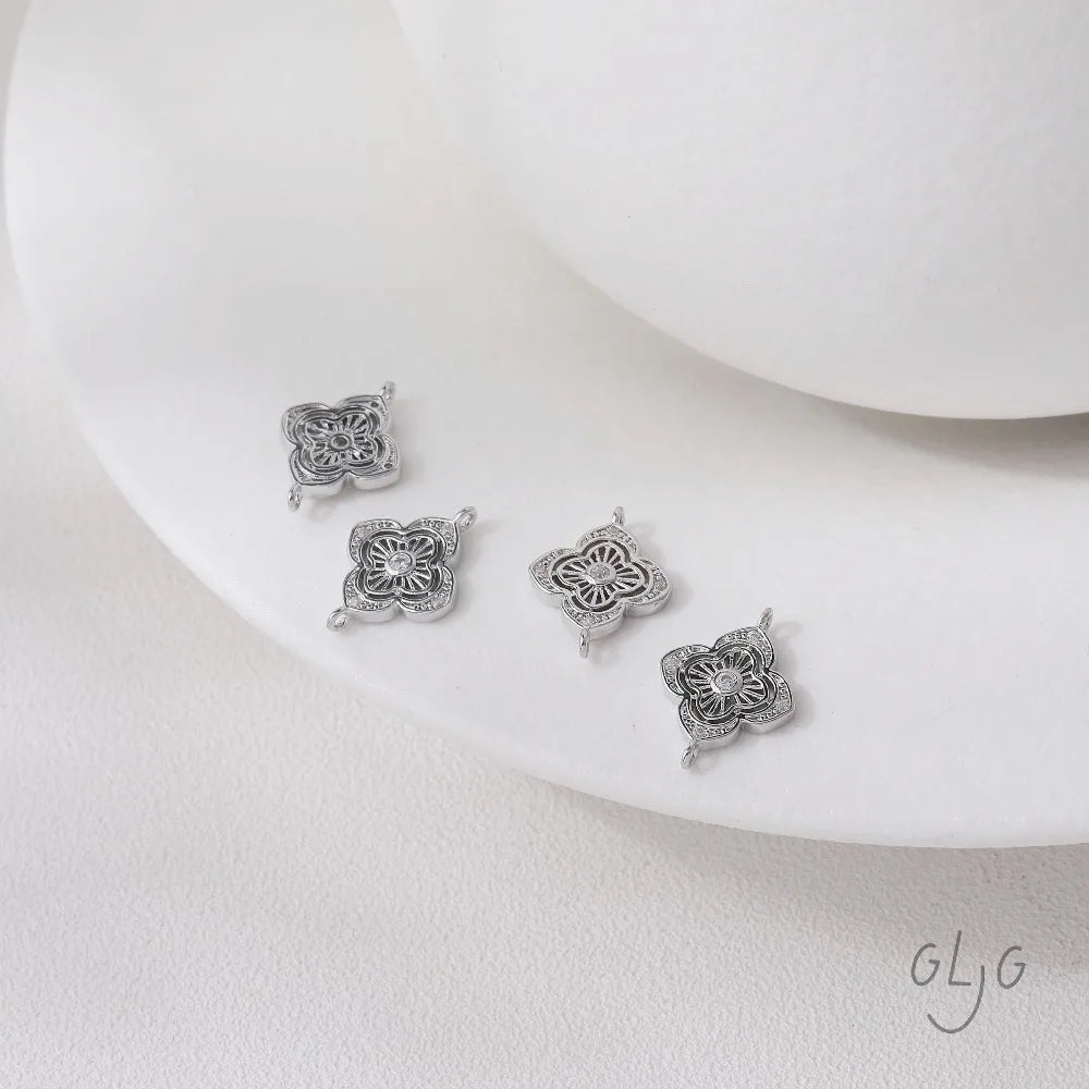 6PCS Bracelet Necklace Making for Jewelry Findings Components DIY Handmade  14K Gold Plated Brass Accessories