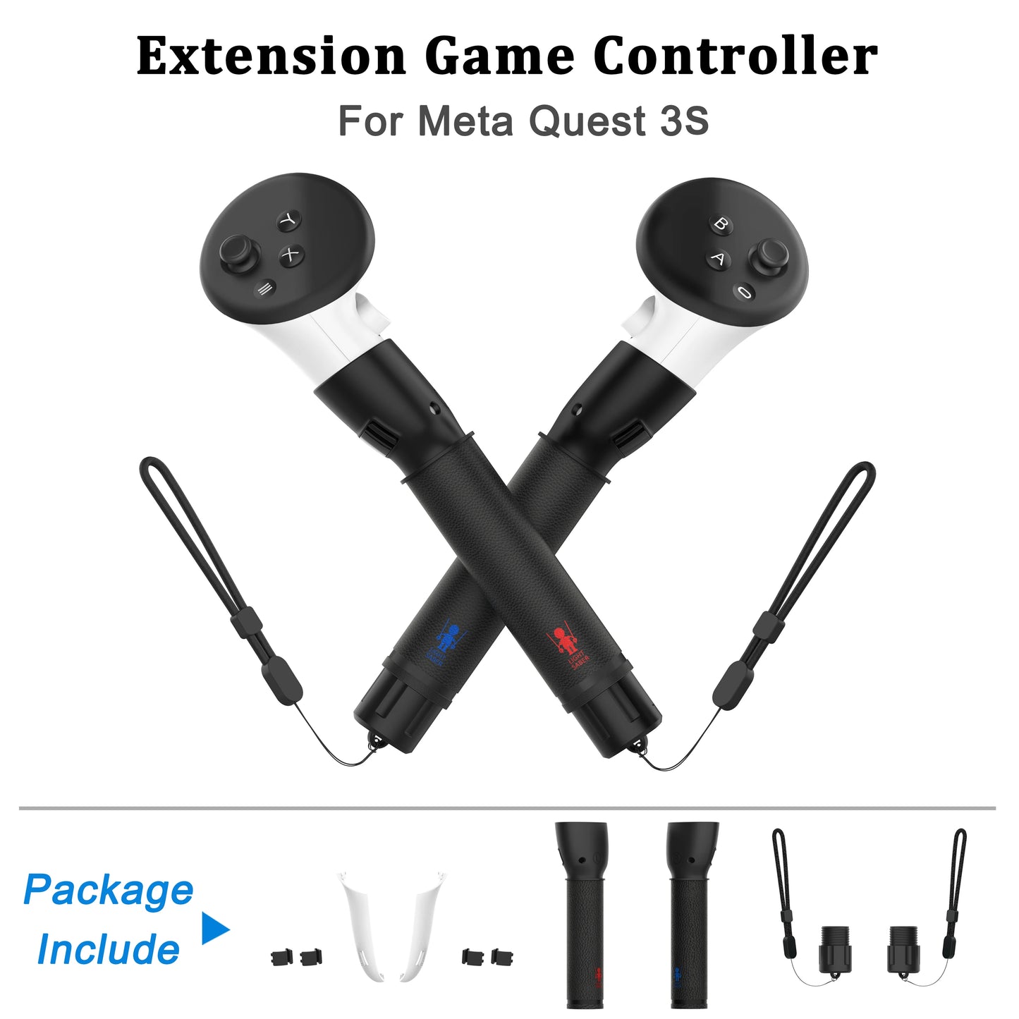 Controller Extensions VR Gorilla Long Arms Grips for Meta Quest 2/3/3S Saber Golf Club Baseball, Enhance VR Game Experience ﻿