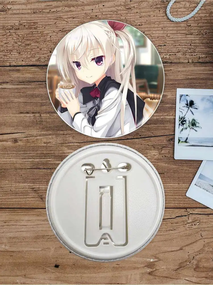 Cafe Stella and the Reapers Butterflies Game Anime Character Badge Brooch anchor Peripherals Pin Cartoon Jewelry