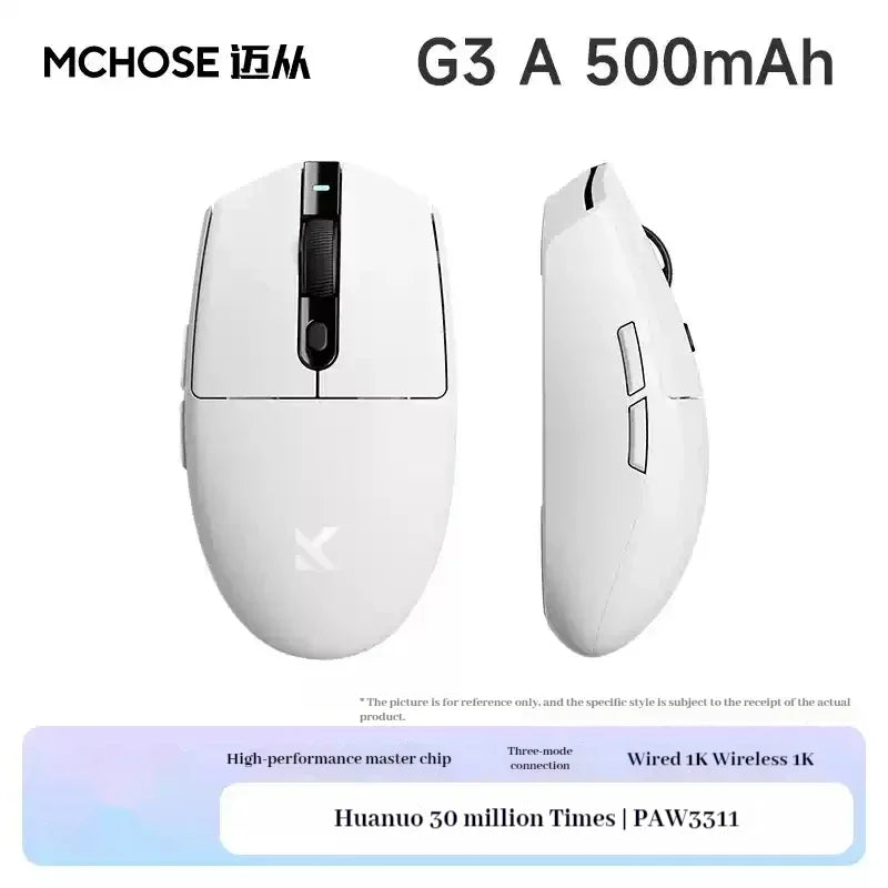 MCHOSE G3 V2 Gaming Mouse Tri-mode Wireless Paw3311 Sensor Lightweight Ergonomics Esports Wireless Mouse Pc Gamer Accessories