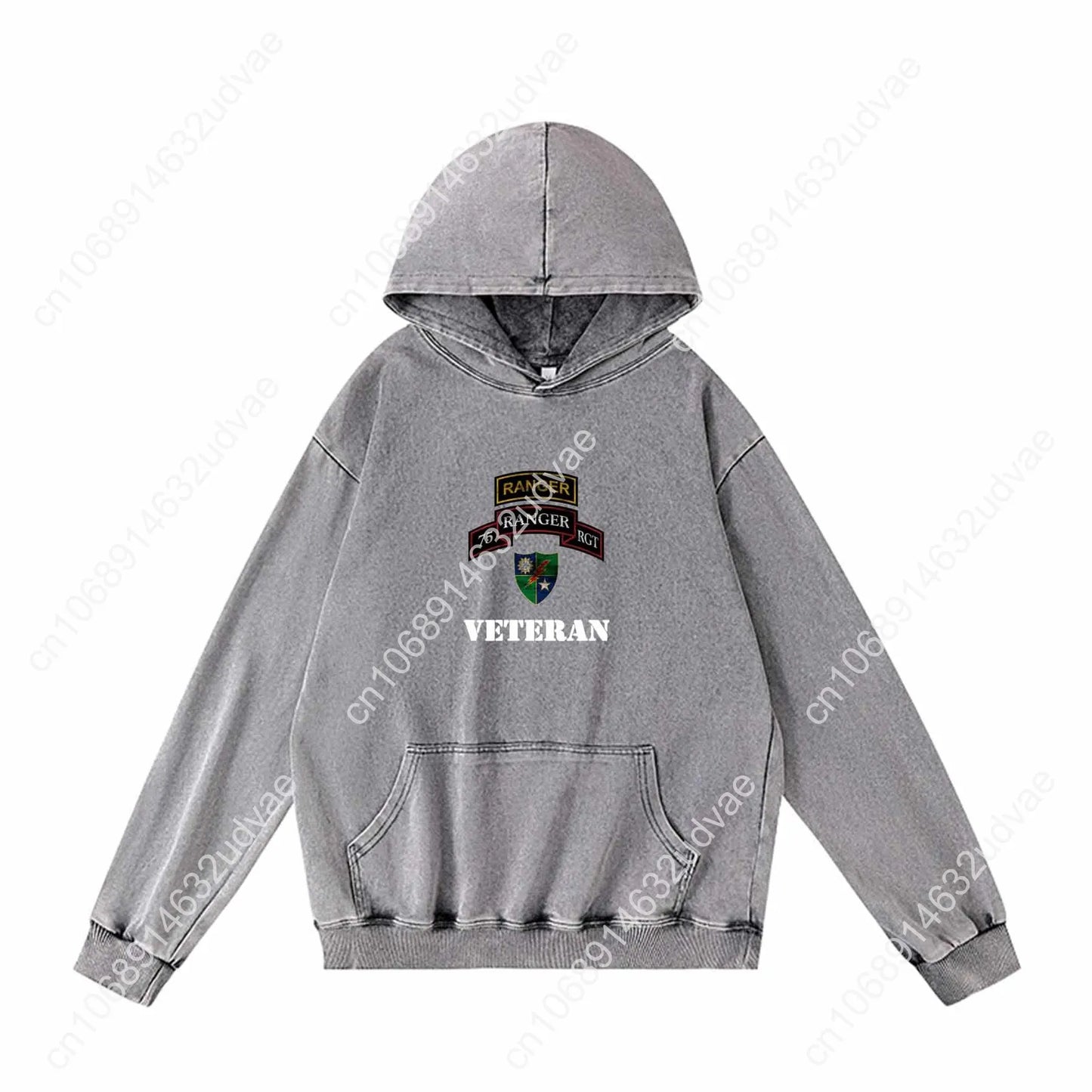 Army 75th Ranger Veteran Hoodies Retro Hooded Sweatshirt Man Woman Teenager Vintage Pullover Sweat Shirt with Customized Tops