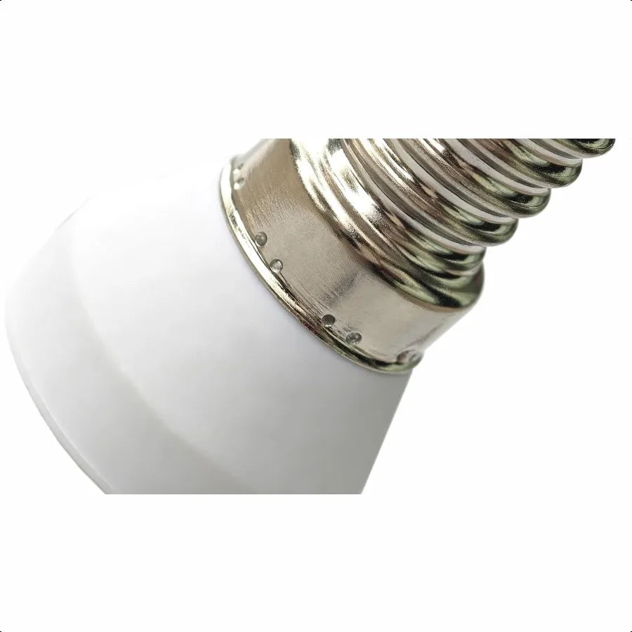 E14 to US 3Prong Outlet Adapter Light Bulb Socket Converter Polarized Fireproof ABS Compact White Design 2 Pcs Per Pack