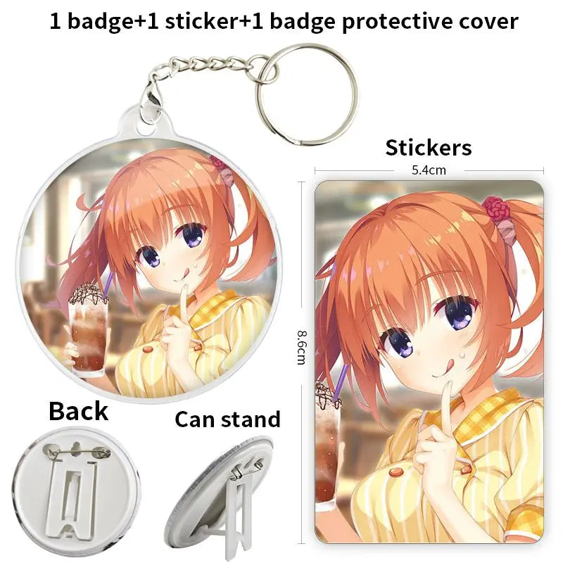 Cafe Stella and the Reapers Butterflies Game Anime Character Badge Brooch anchor Peripherals Pin Cartoon Jewelry