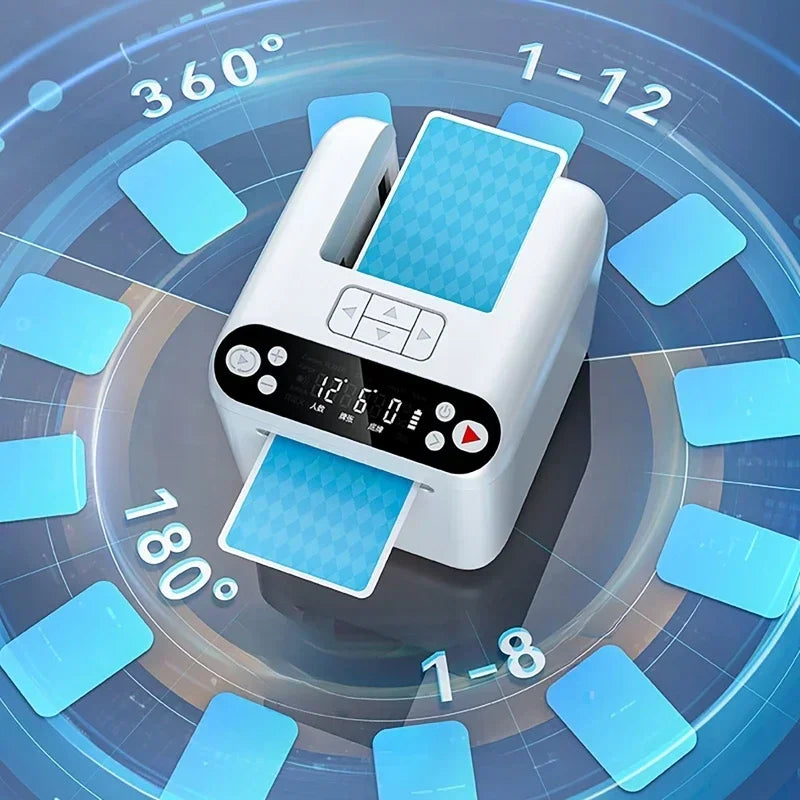 12 people 360° Rotating Automatic Cards Dealer,Electric Card Dealer Dealing Playing Cards Distribution Machine with 4pcs Buttons