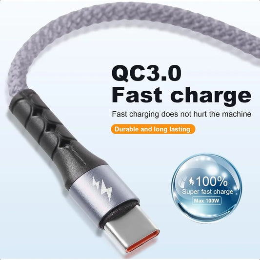 Multi USB C Cable Fast Charging [4FT 2 Pack] QC 3.0 3A USB C Splitter Cable 4 in 1 Charger Cord with 4 Type C Ports for iPhone
