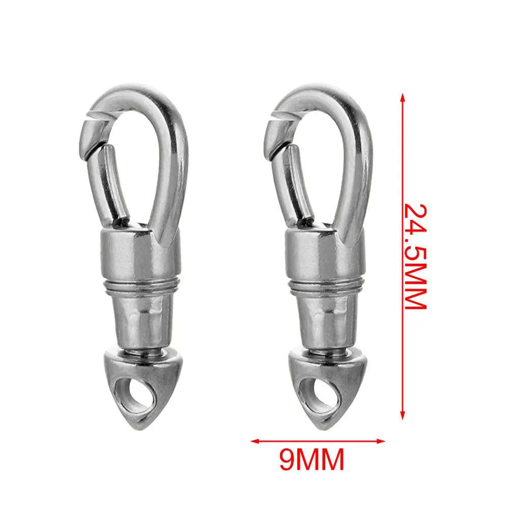 2pcs/lot Stainless Steel Bag Key Chain Hook Clasps Lobster Clasp Hooks Connectors for DIY Jewelry Making Supplies Accessories