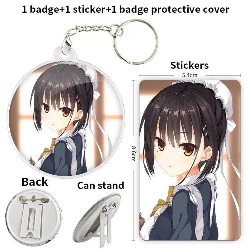 Cafe Stella and the Reapers Butterflies Game Anime Character Badge Brooch anchor Peripherals Pin Cartoon Jewelry
