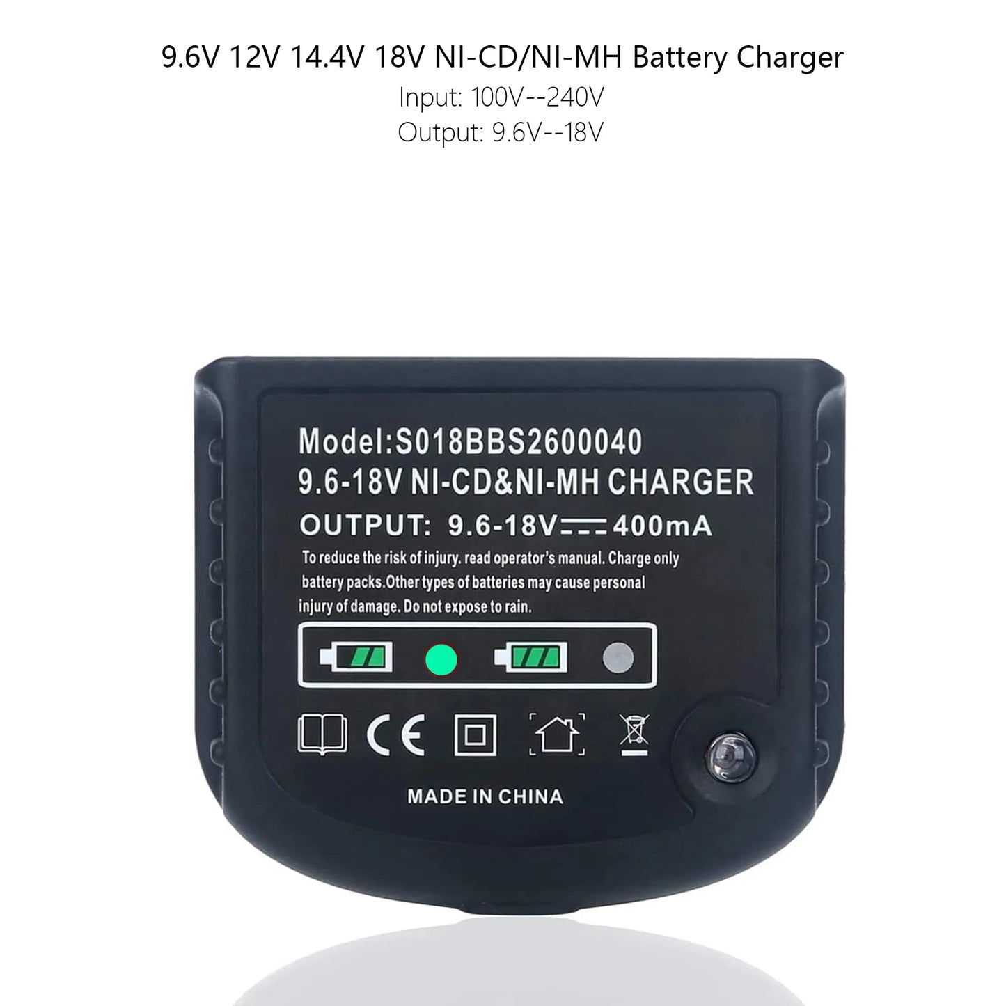 9.6V-18V Ni-Mh Ni-CD Battery Charger For Black and Decker HPB18-OPE HPB18 HPB14 HPB12 BD18PS BD18PSK BD518TBF BDC418K-2 BDCS1800