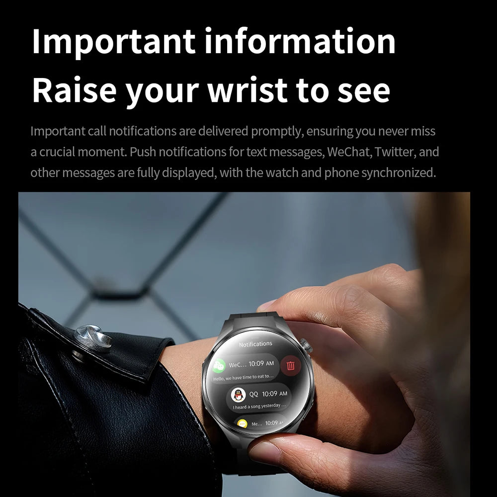 GEJIAN 2025 New Smart Watch 1.46-inch 360 * 360 HD Full Touch Screen Voice Assistant BT Call Heart Rate Monitoring Smartwatch