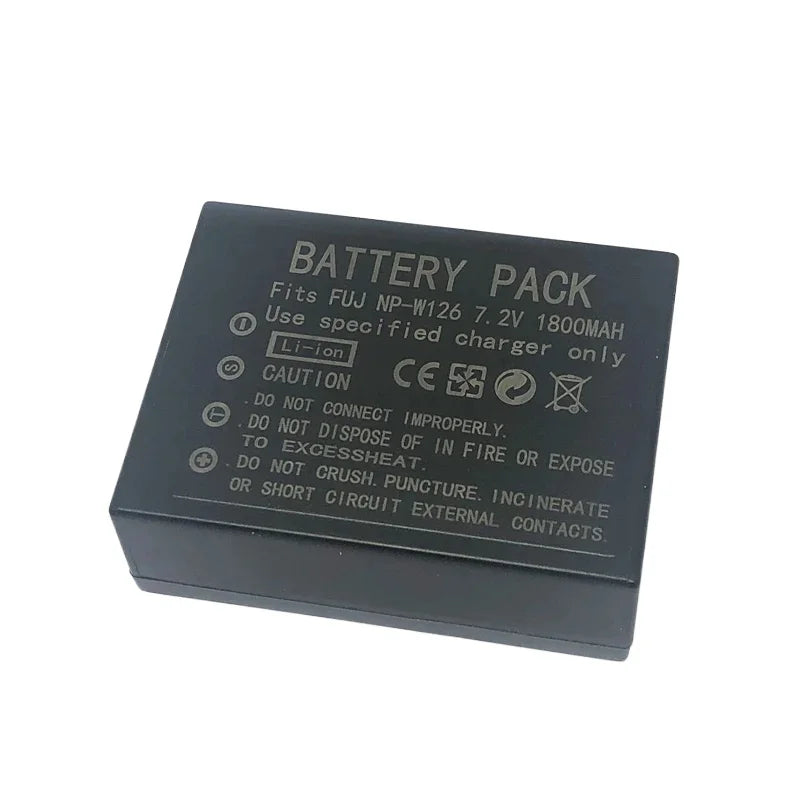 NP-W126 7.2V 1800mAh Camera Battery+Charger For Fujifilm XPro 1 2 3 XA1 XT1 XT2 XT3 HS33 HS50 XT20 XT30 XS10 XT100 XT200 XA5 XA7