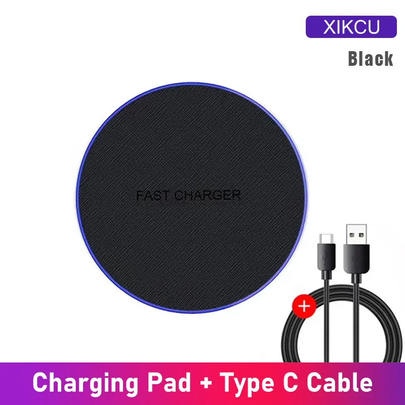 Wireless Charger Pad for Samsung Galaxy S24 S23 S22 iPhone 16 15 14 13 Pro Max Xiaomi Earphone Fast Induction Charging Station