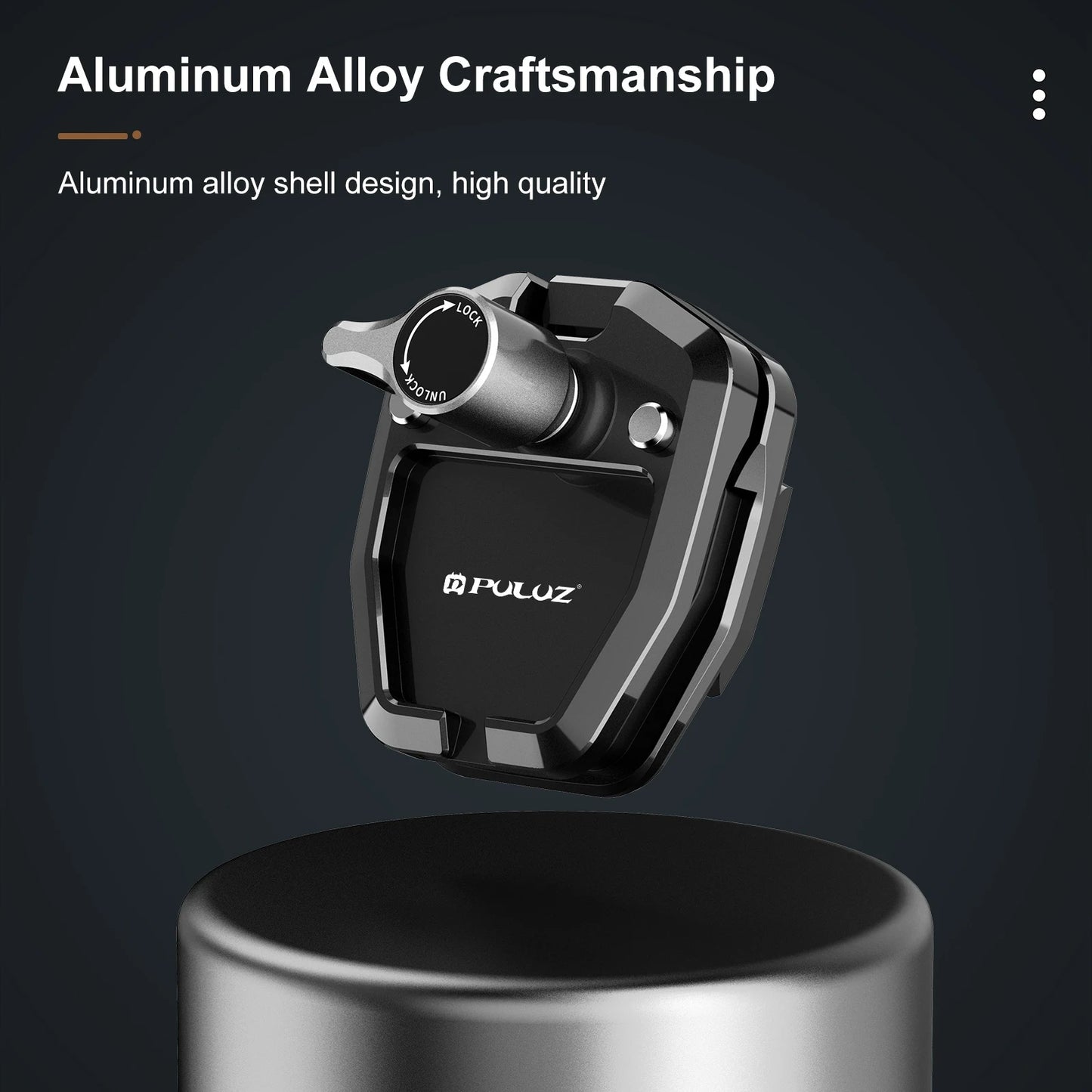 PULUZ Motorcycle Windshield Action Camera Mount Clip for GoPro Hero12 Black/DJI Osmo Action 4/ Insta360 X4/Ace Pro Action Camera