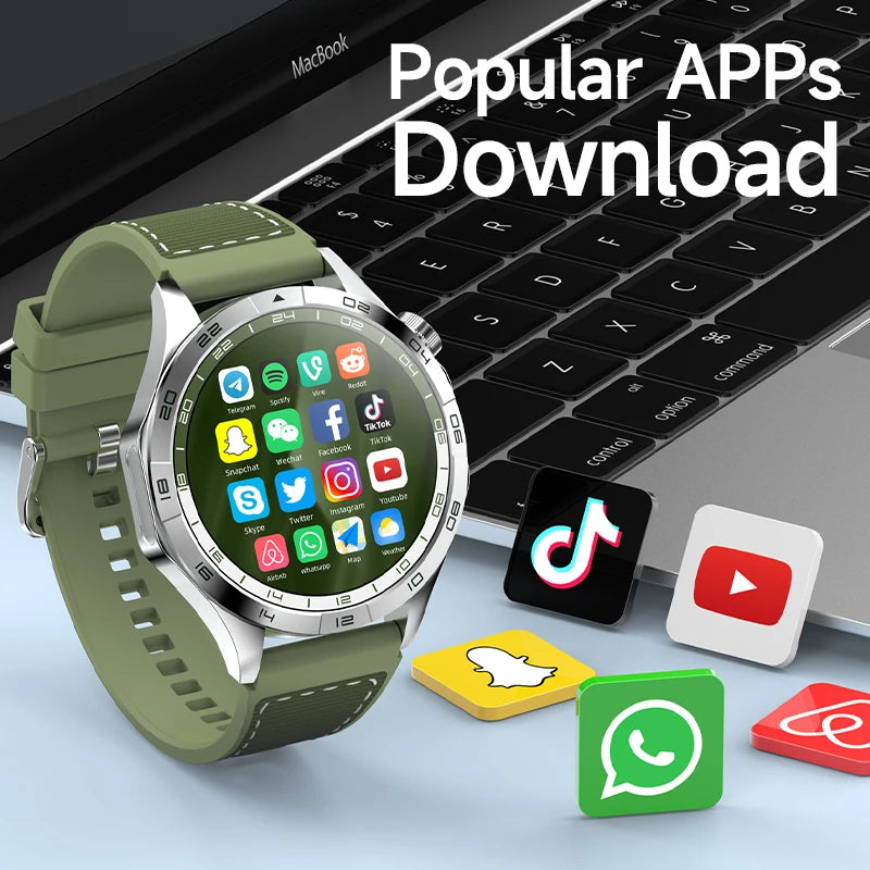 LM01 For Android IOS Rugged Military Smart Watch Men's Ftiness Watches IP68 Waterproof 1.43inch Bluetooth Call Smartwatch 2024