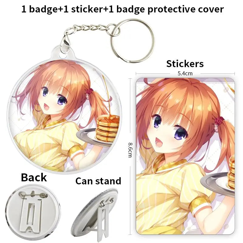 Cafe Stella and the Reapers Butterflies Game Anime Character Badge Brooch anchor Peripherals Pin Cartoon Jewelry