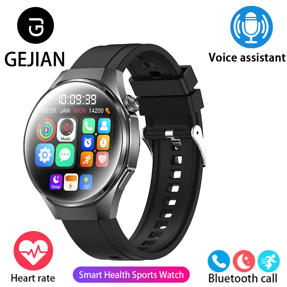 GEJIAN 2025 New Smart Watch 1.46-inch 360 * 360 HD Full Touch Screen Voice Assistant BT Call Heart Rate Monitoring Smartwatch