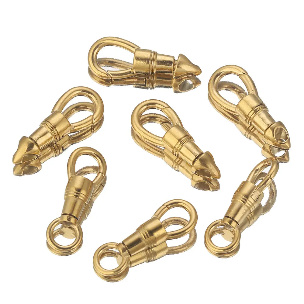 2pcs/lot Stainless Steel Bag Key Chain Hook Clasps Lobster Clasp Hooks Connectors for DIY Jewelry Making Supplies Accessories