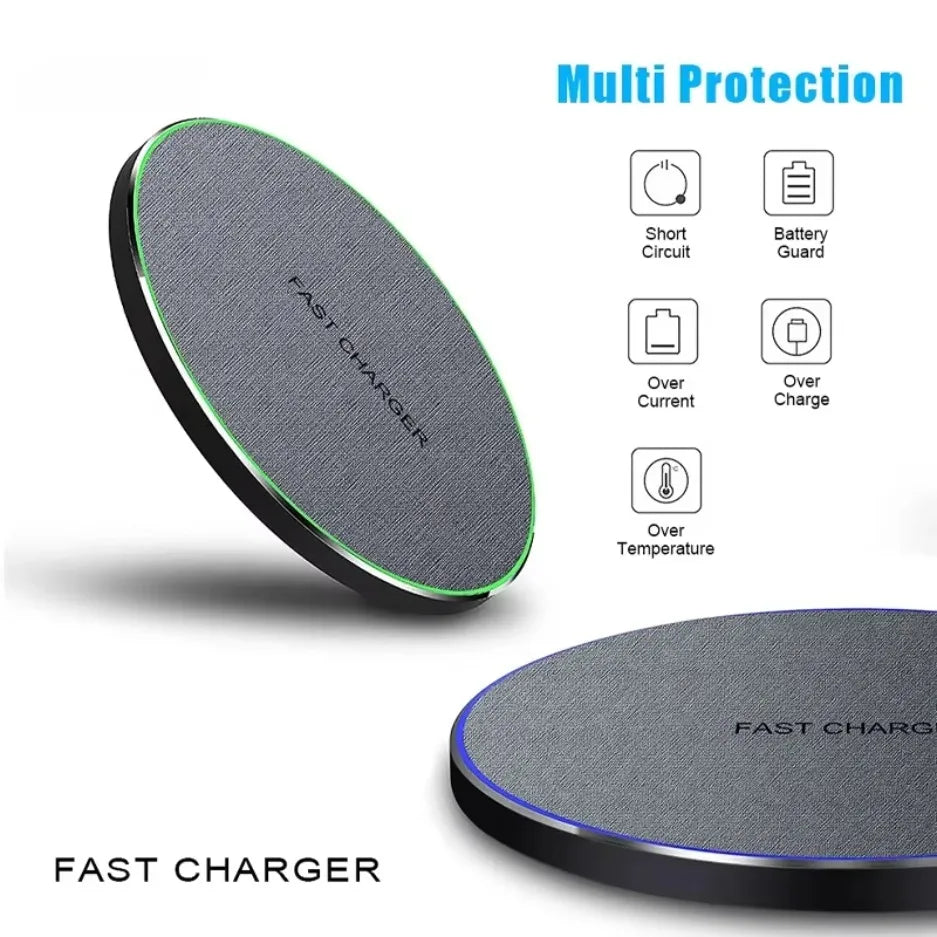 Wireless Charger Pad for Samsung Galaxy S24 S23 S22 iPhone 16 15 14 13 Pro Max Xiaomi Earphone Fast Induction Charging Station