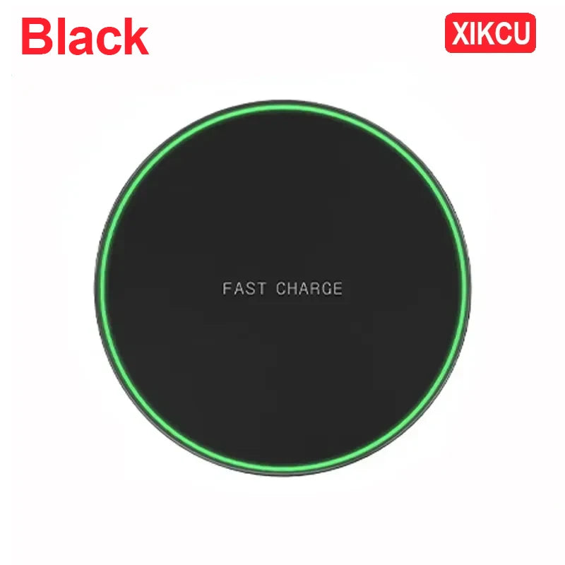 XIKCU Lightweight Desktop Wireless Charger Pad For iPhone 16 15 14 13 12 Pro Max Samsung Xiaomi Cell Phone Fast Charging Station