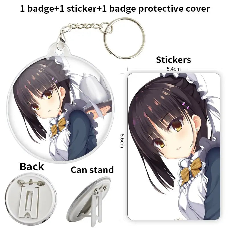 Cafe Stella and the Reapers Butterflies Game Anime Character Badge Brooch anchor Peripherals Pin Cartoon Jewelry