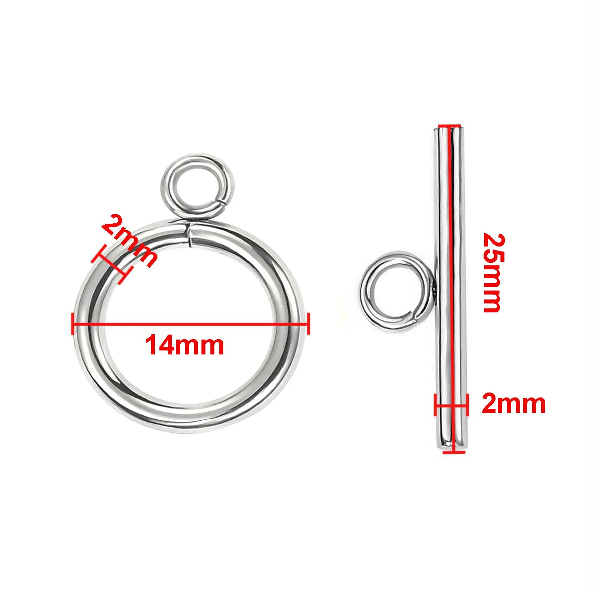 4 Sets Stainless Steel OT Clasp Toggle Clasps 18k Gold for Necklaces Connectors Bracelets Hooks DIY Jewelry Making Accessories