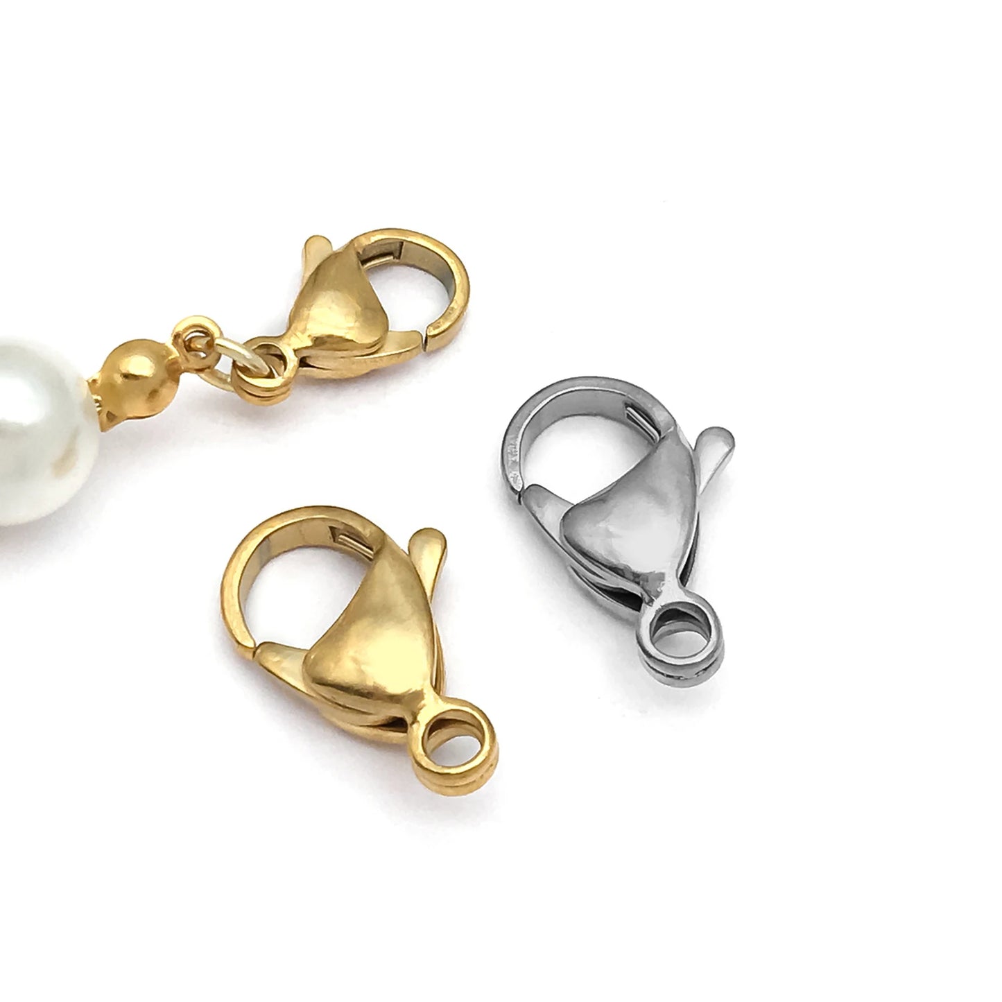 20pcs Stainless Steel Lobster Clasp Claw Hook Connectors for DIY Bracelet Necklace Earrings Jewelry Making Accessories