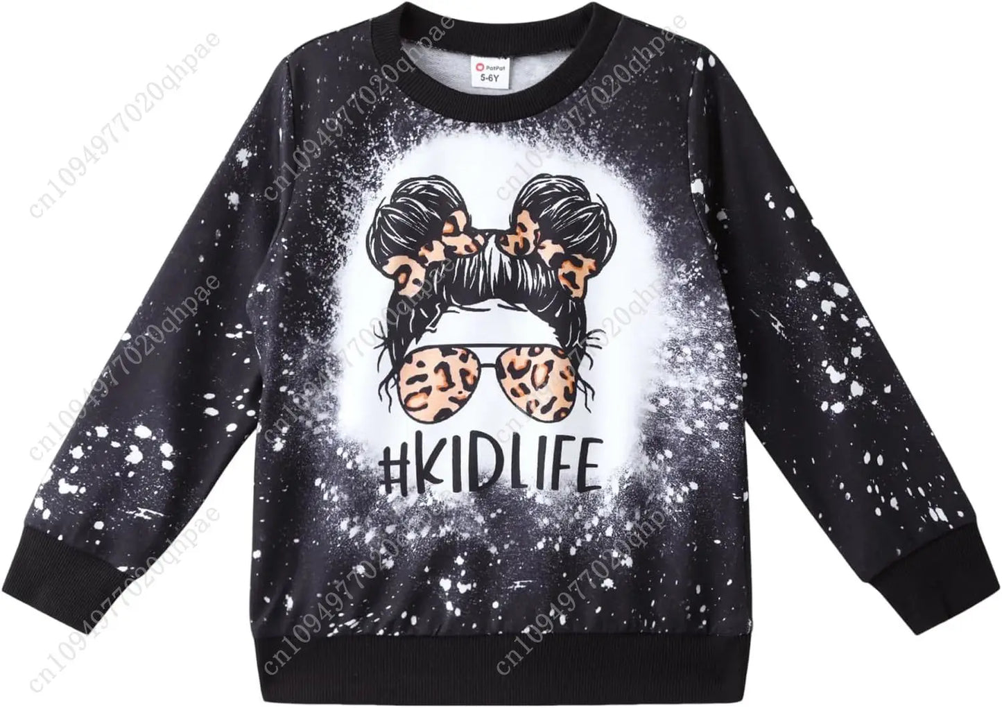 PATPAT Girls Sweatshirts Size 5-14 Years Graphic Pullover Long Sleeve Crewneck Shirt Cute Cartoon Casual Clothes for Girls