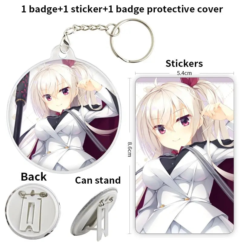 Cafe Stella and the Reapers Butterflies Game Anime Character Badge Brooch anchor Peripherals Pin Cartoon Jewelry