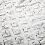 DaDa Bedding Luxury Dreamy Milky White & Purple Sherpa Backside Faux