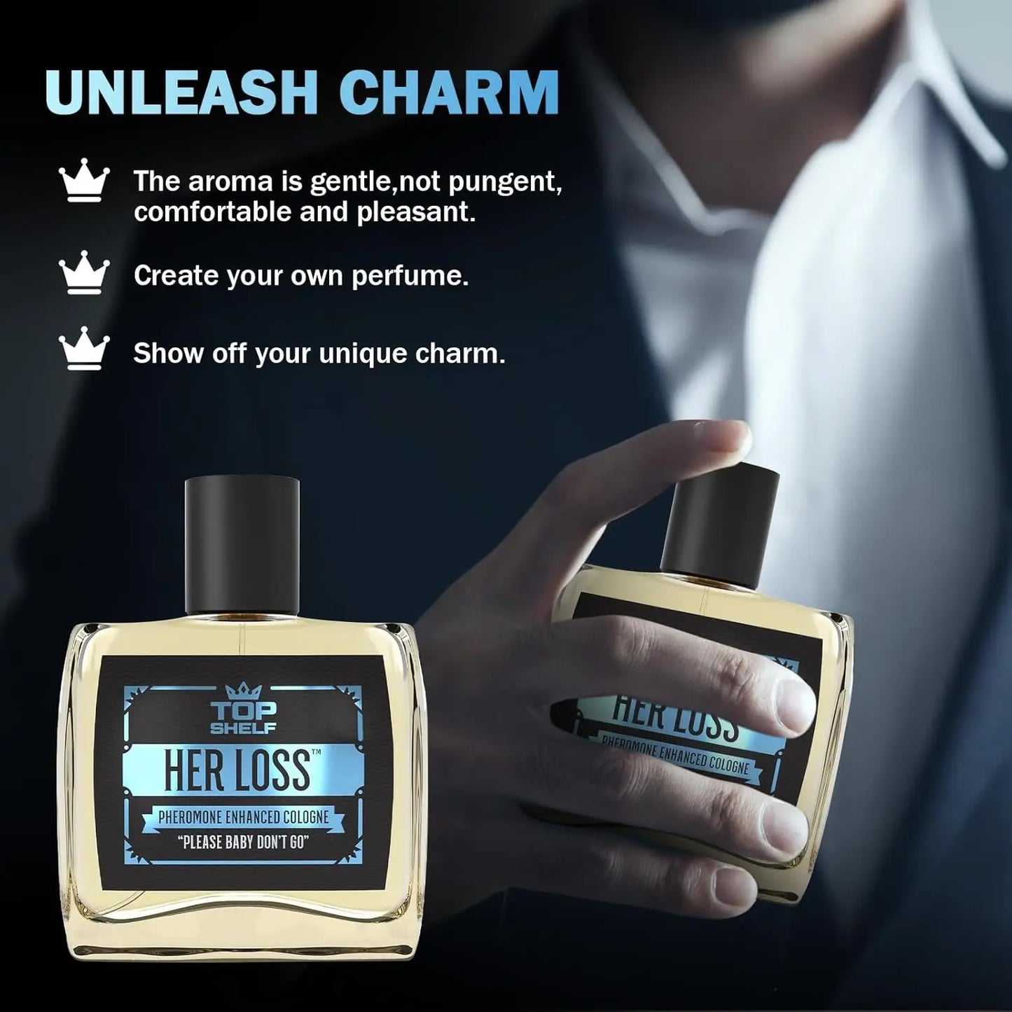 Her Loss Cologne for Men (𝐏𝐡𝐞𝐫𝐨𝐦𝐨𝐧𝐞 𝐄𝐧𝐡𝐚𝐧𝐜𝐞𝐝) - 50ml EDP Spray | Long Lasting