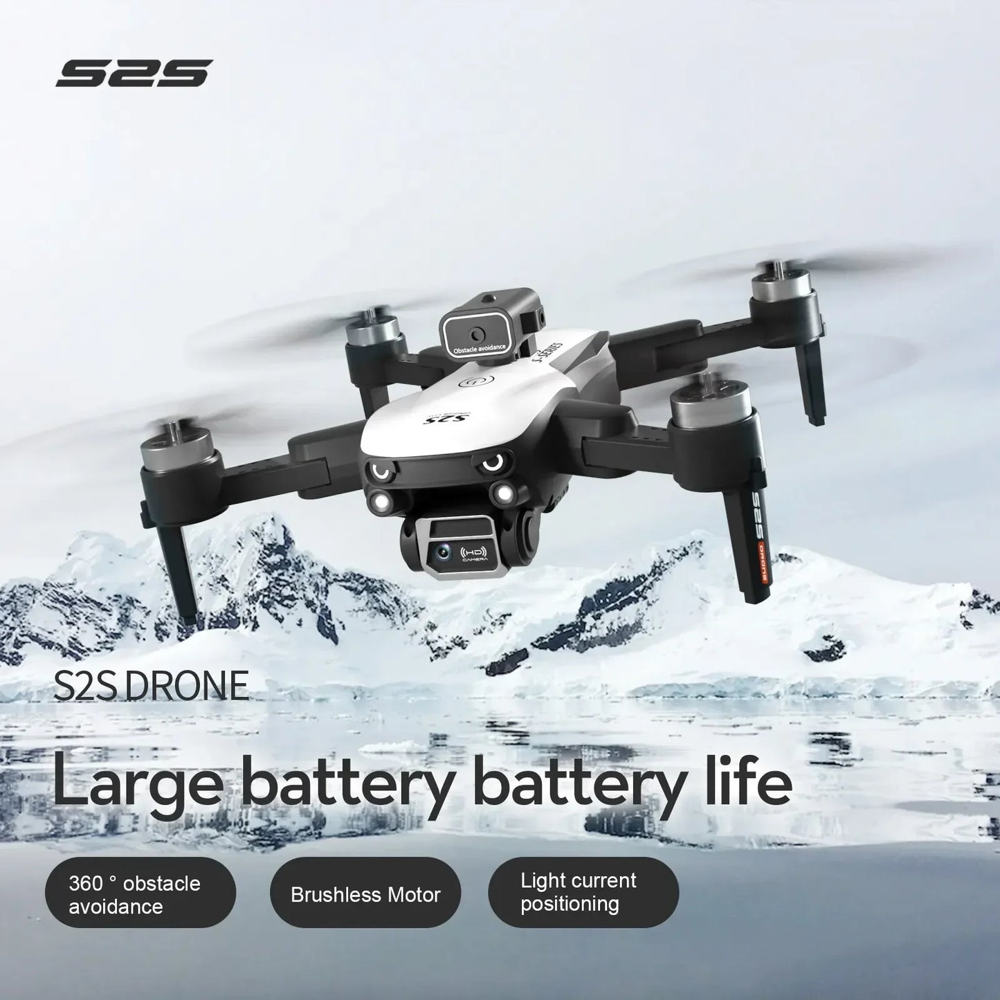 s2s sBrushless Drone 4k Profesional 8K HD Dual Camera Obstacle Avoidance Aerial Photography Foldable Quadcopter Flying 25Min