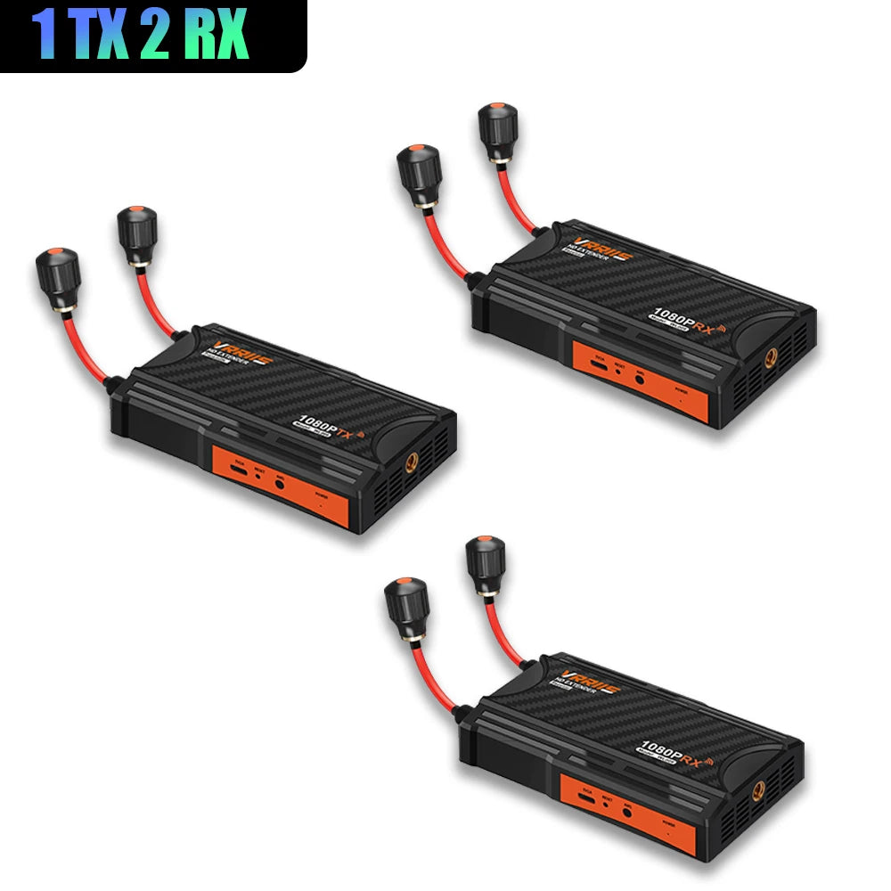 Vrriis Wireless Video Transmitter and Receiver 5.8Ghz HDMI Extender 300 Meter for Streaming TV Box to Laptop to TV Projector