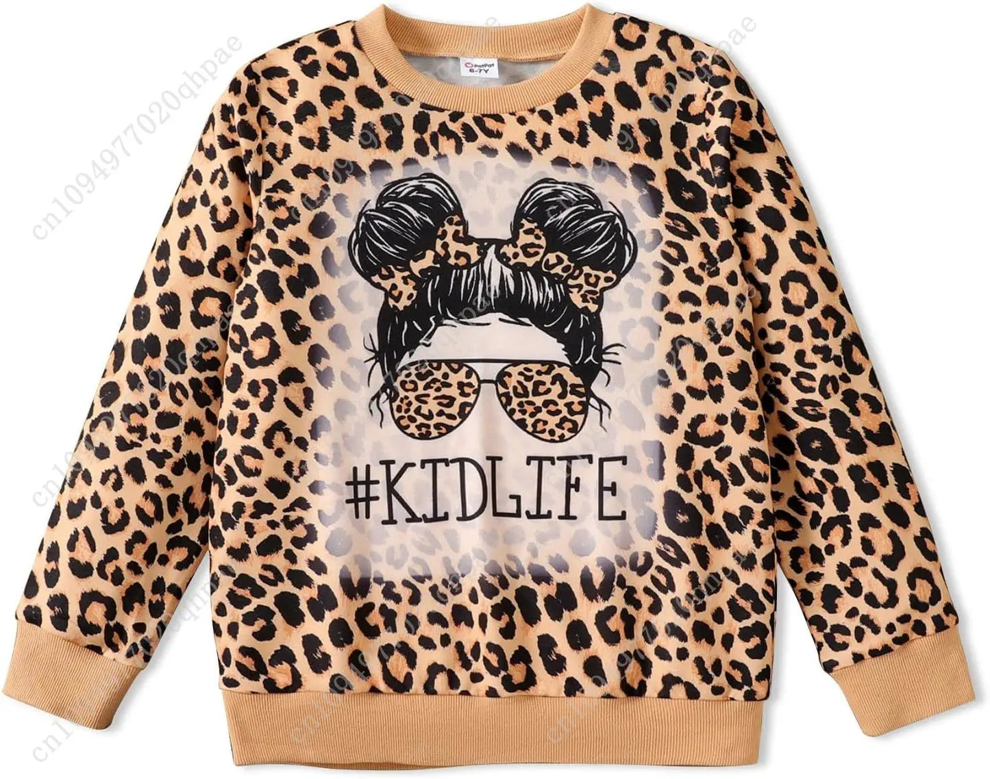 PATPAT Girls Sweatshirts Size 5-14 Years Graphic Pullover Long Sleeve Crewneck Shirt Cute Cartoon Casual Clothes for Girls