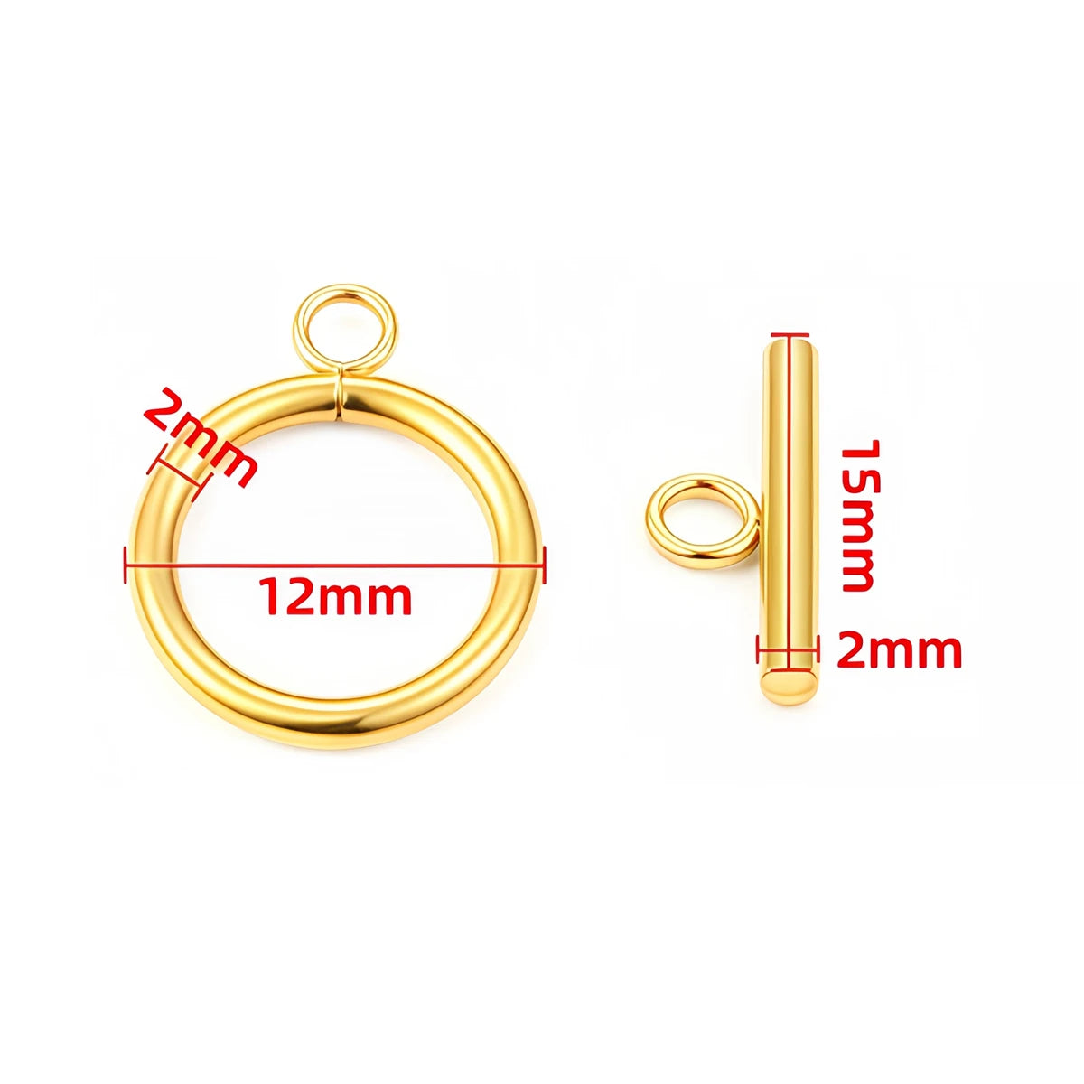 4 Sets Stainless Steel OT Clasp Toggle Clasps 18k Gold for Necklaces Connectors Bracelets Hooks DIY Jewelry Making Accessories