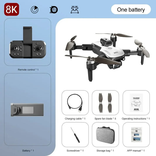 s2s sBrushless Drone 4k Profesional 8K HD Dual Camera Obstacle Avoidance Aerial Photography Foldable Quadcopter Flying 25Min