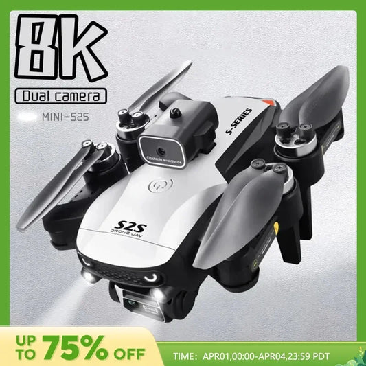 s2s sBrushless Drone 4k Profesional 8K HD Dual Camera Obstacle Avoidance Aerial Photography Foldable Quadcopter Flying 25Min