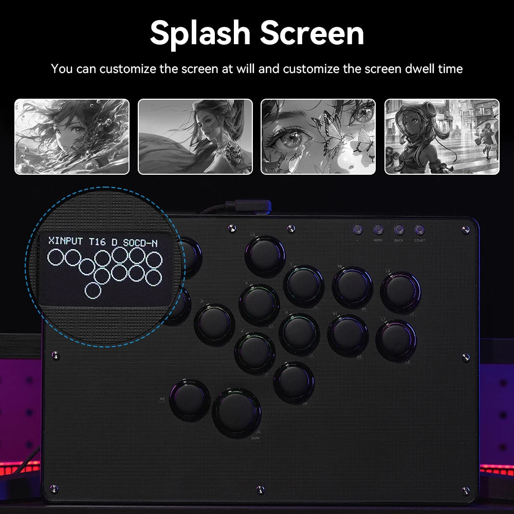 Haute42-COSMOX Leverless Controller Keyboard For PC/PS3/PS4/PS5 Switch Steam Fighting Gaming Joystick Support DIY Wallpaper