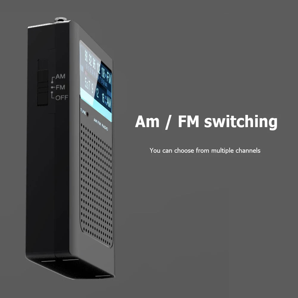 AM FM Battery Radio Pocket Radios Dual-channel Stereo Built-in Antenna Radio for Elderly Gifts Manual Channel Selection