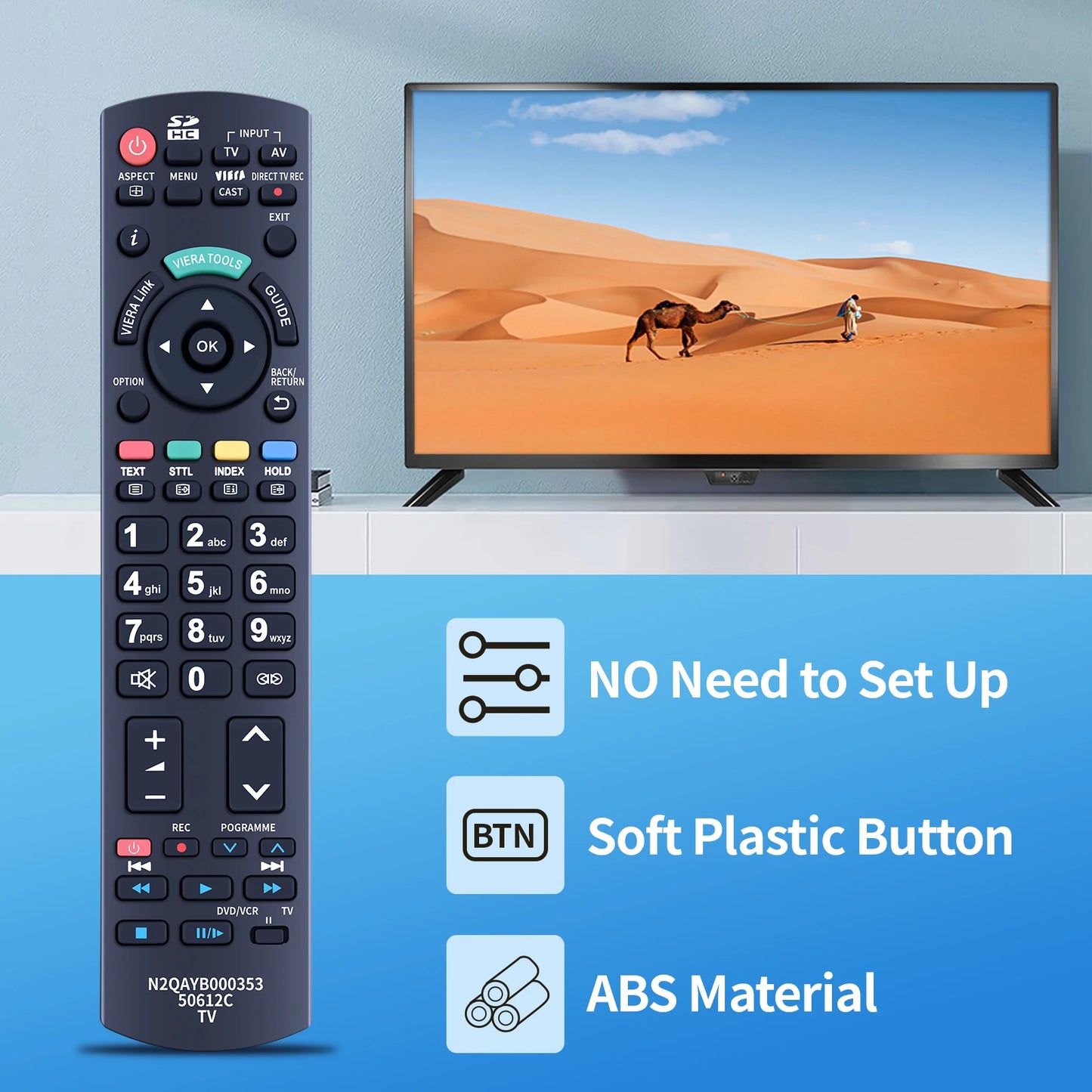 N2QAYB000353 Remote Control For Panasonic TX-L37V10B TX-L32CX3E TX-P42G15B TV