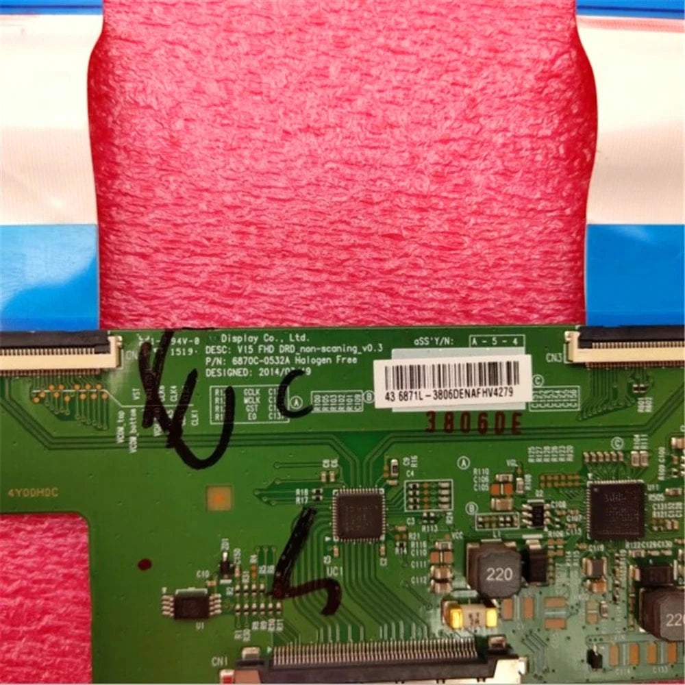 Good test original for  T-con board for 43inch  V15 FHD DRD E8844194V-0 logic board 6870C-0532A