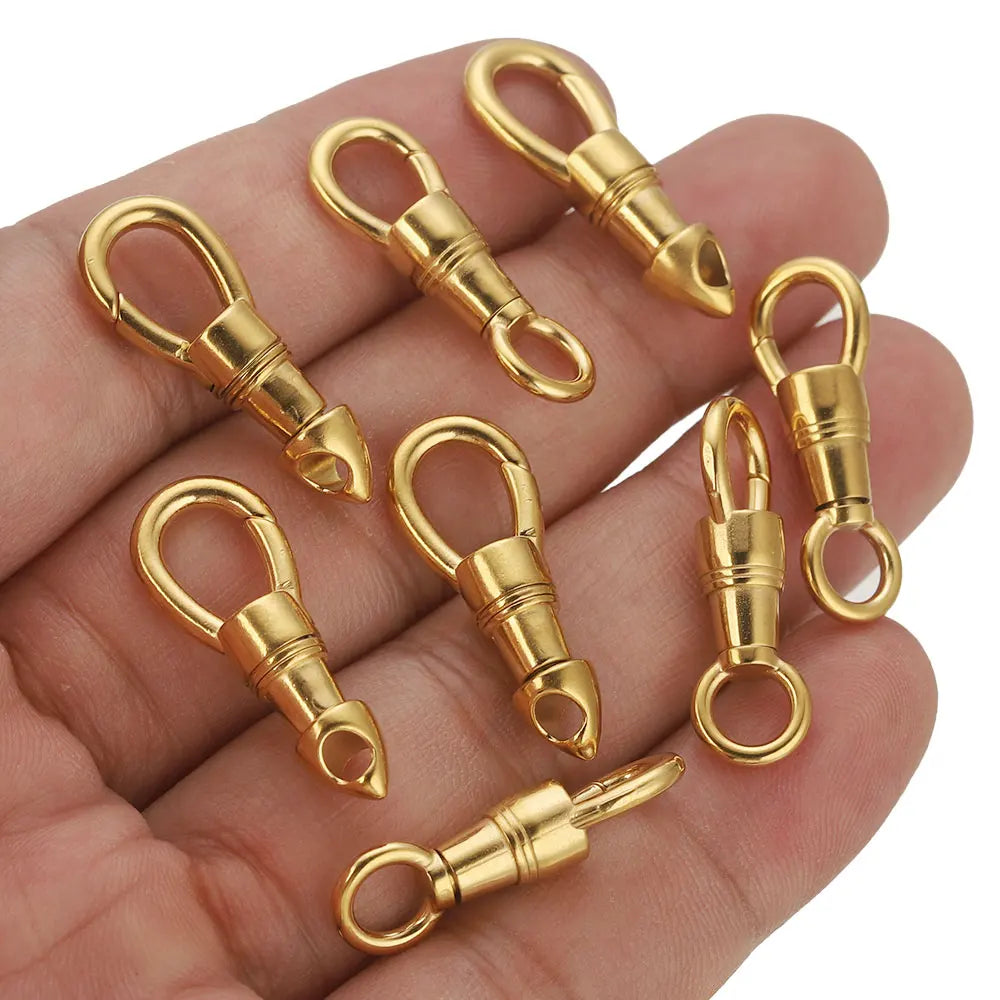 2pcs/lot Stainless Steel Bag Key Chain Hook Clasps Lobster Clasp Hooks Connectors for DIY Jewelry Making Supplies Accessories