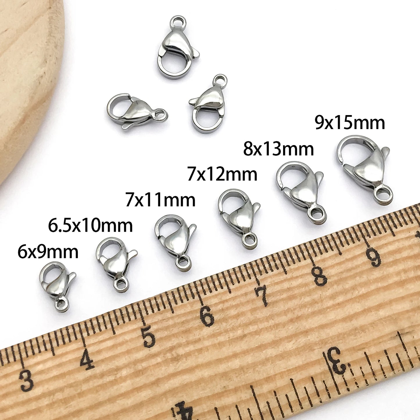 20pcs Stainless Steel Lobster Clasp Claw Hook Connectors for DIY Bracelet Necklace Earrings Jewelry Making Accessories