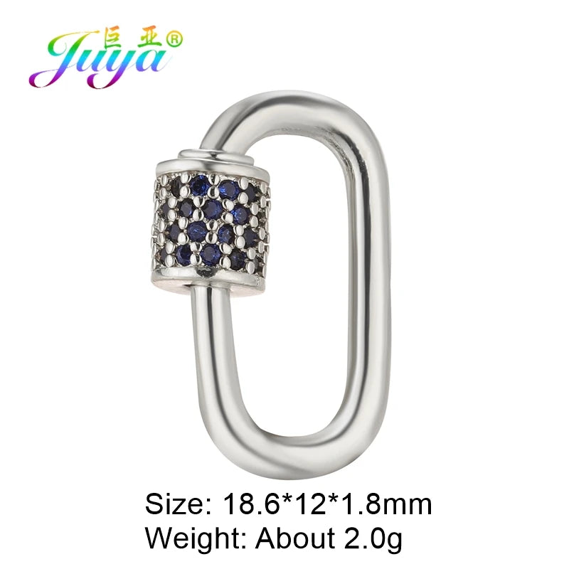 Juya DIY Decoration Carabiner Fastener Spring Lobster Screw Locket Clasps Accessories For Keychain Necklace Making