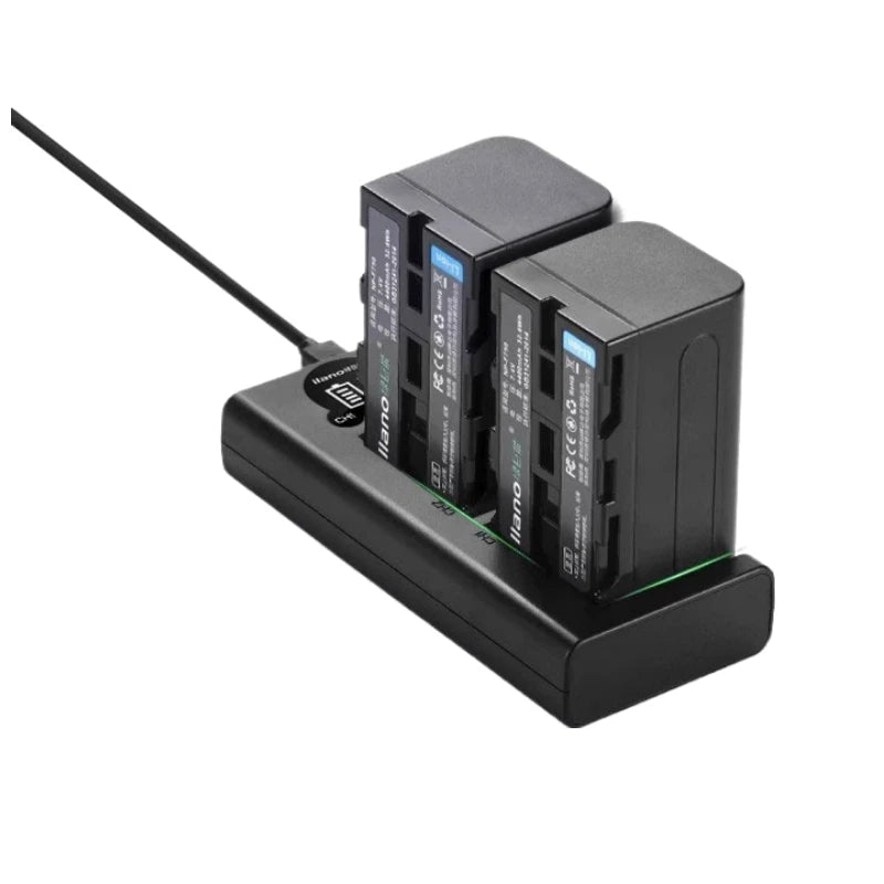 Replacement Camera Battery NP-F980 NP-F970 NP-F990 7.4V 7800mAh~10400mAh USB-C Port for Sony MVC-FD91 MC1500C PLM-100 CCD-TRV35