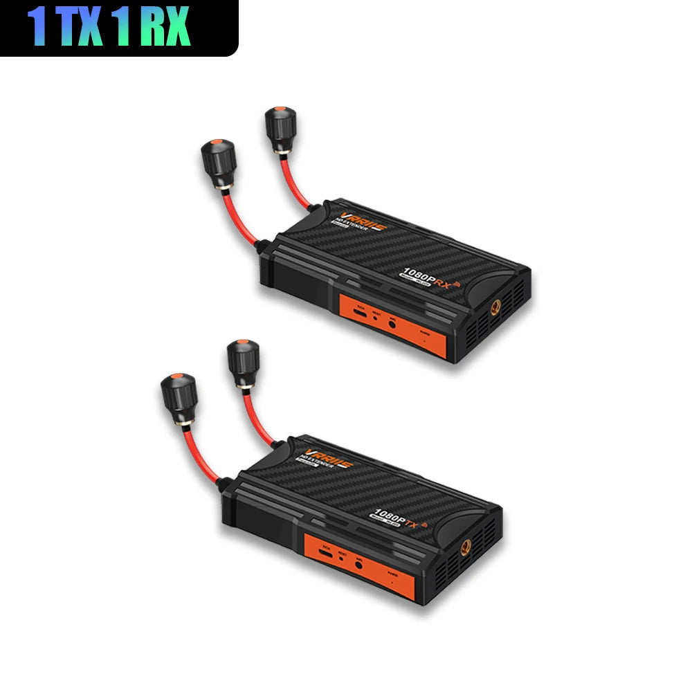 Vrriis Wireless Video Transmitter and Receiver 5.8Ghz HDMI Extender 300 Meter for Streaming TV Box to Laptop to TV Projector