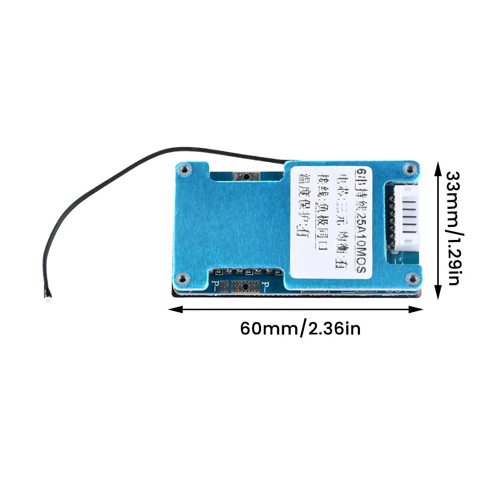 6S 22.2V Lithium Battery Charger Protection Board Active Equalisation Module with Temperature Control Battery Management System