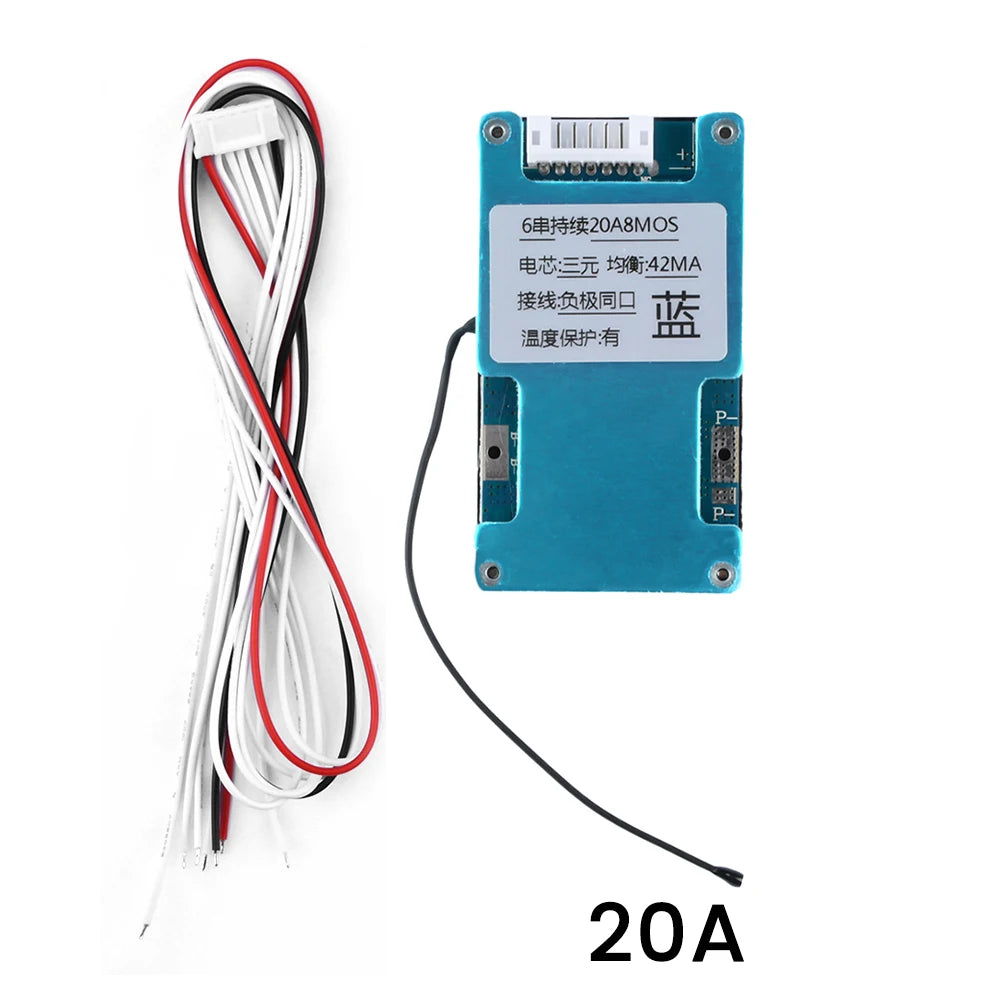 6S 22.2V Lithium Battery Charger Protection Board Active Equalisation Module with Temperature Control Battery Management System