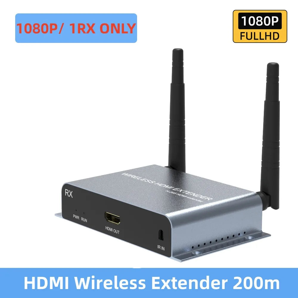 4K HDMI Wireless Extender RJ45 200m 5G/5.8G WIFI Stable Through-Wall Projection Transmitter and Receiver for Laptop TV Projector
